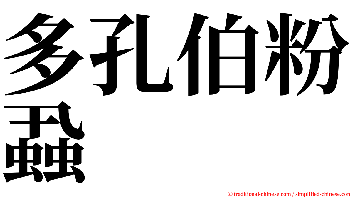 多孔伯粉蝨 serif font