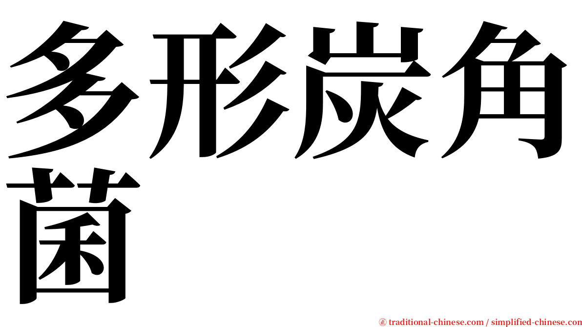 多形炭角菌 serif font