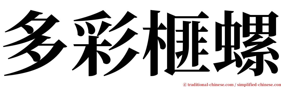 多彩榧螺 serif font