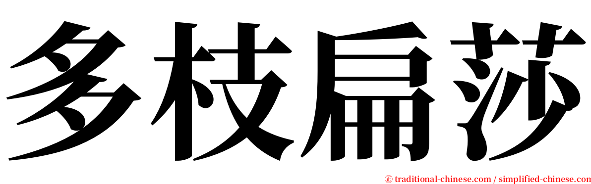 多枝扁莎 serif font