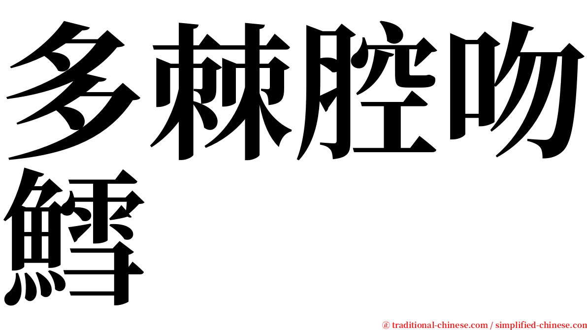 多棘腔吻鱈 serif font