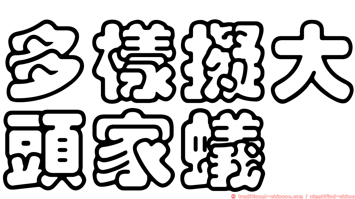 多樣擬大頭家蟻