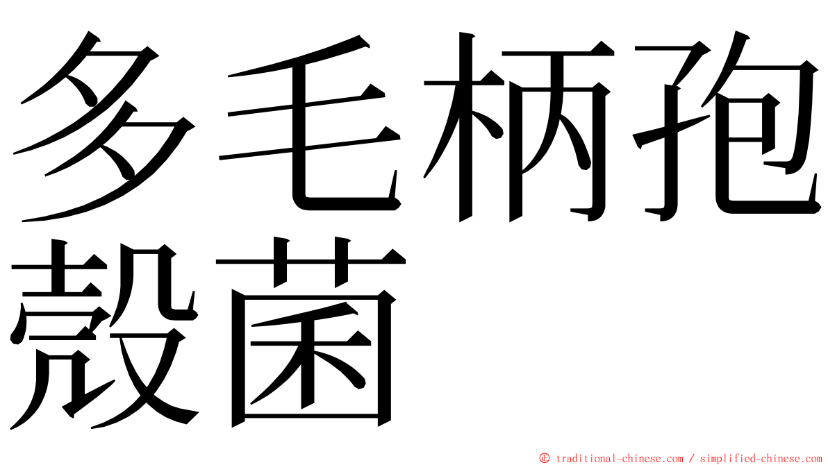 多毛柄孢殼菌 ming font