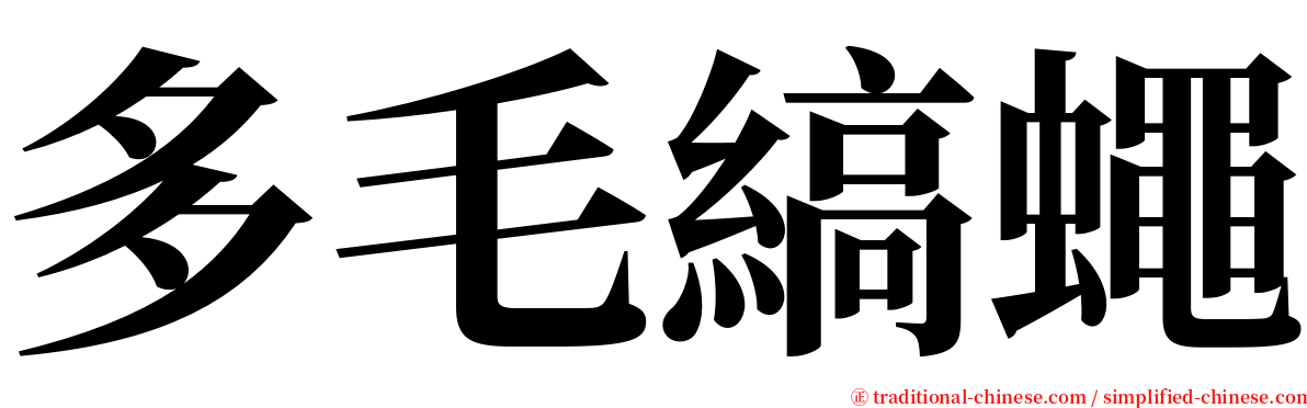 多毛縞蠅 serif font