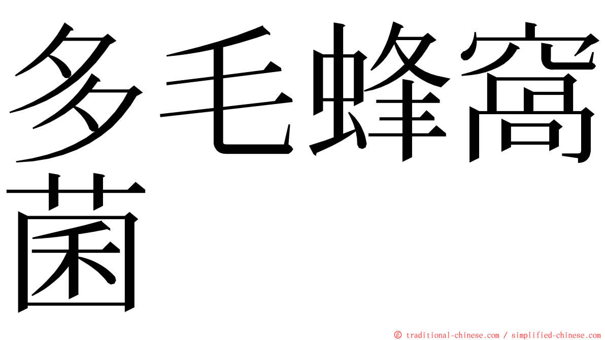 多毛蜂窩菌 ming font