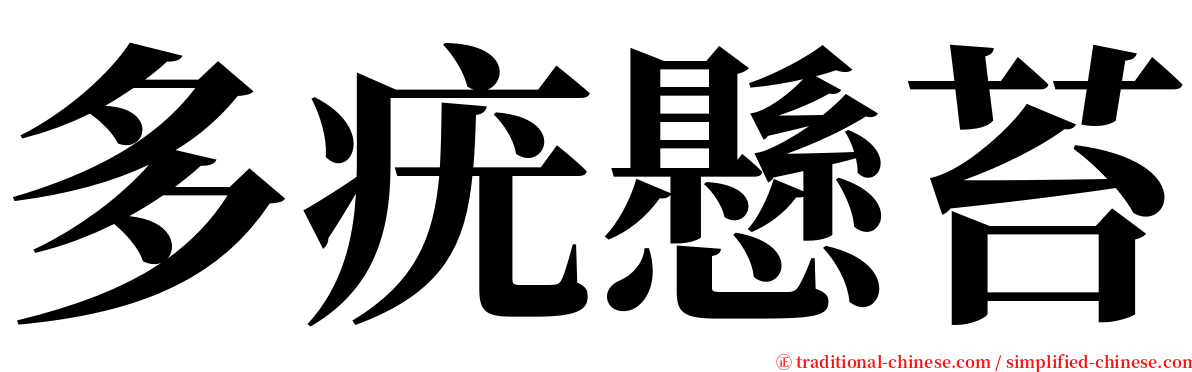 多疣懸苔 serif font