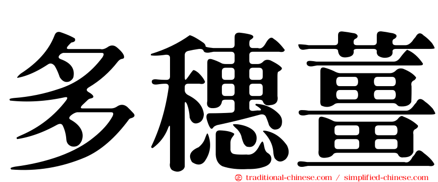 多穗薑