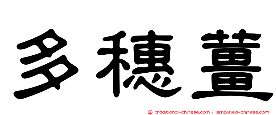 多穗薑