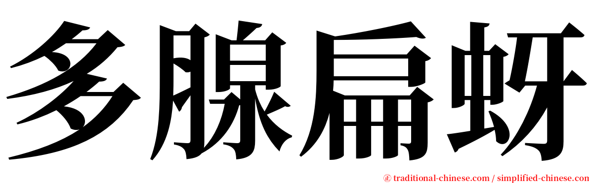 多腺扁蚜 serif font