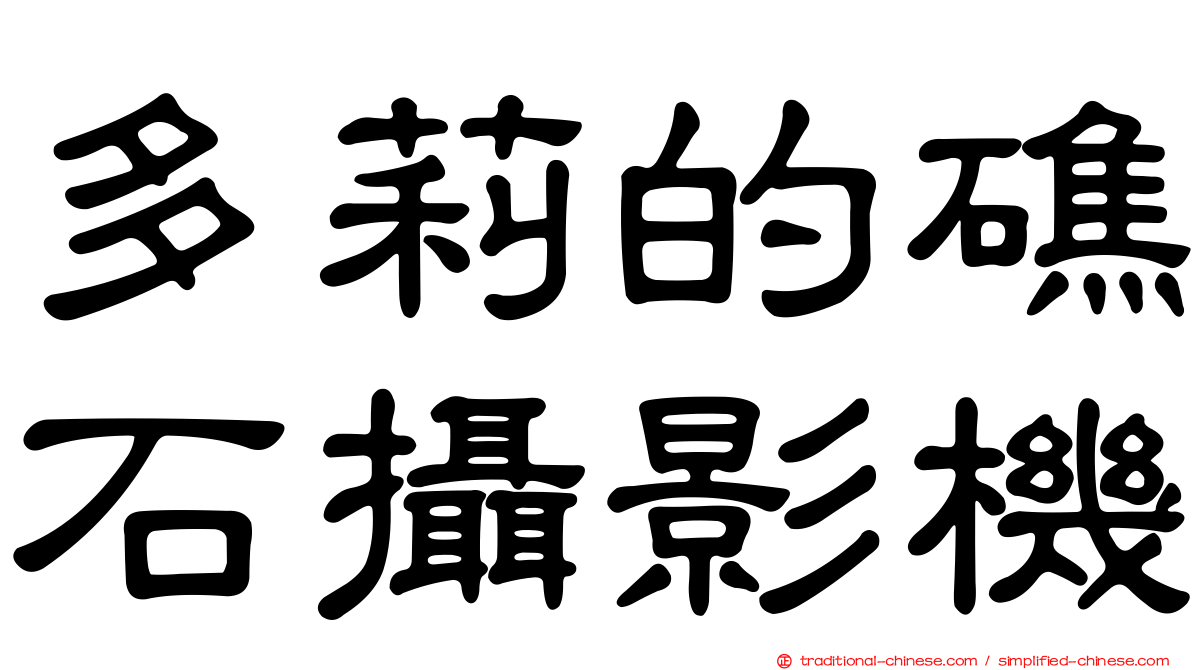 多莉的礁石攝影機