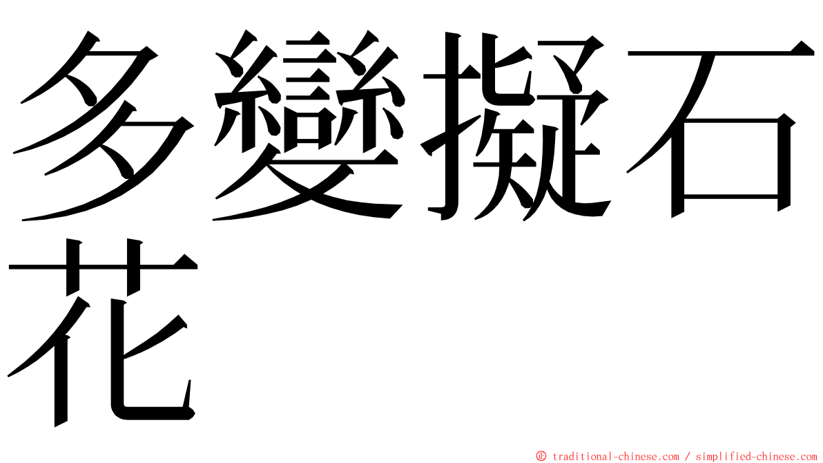 多變擬石花 ming font