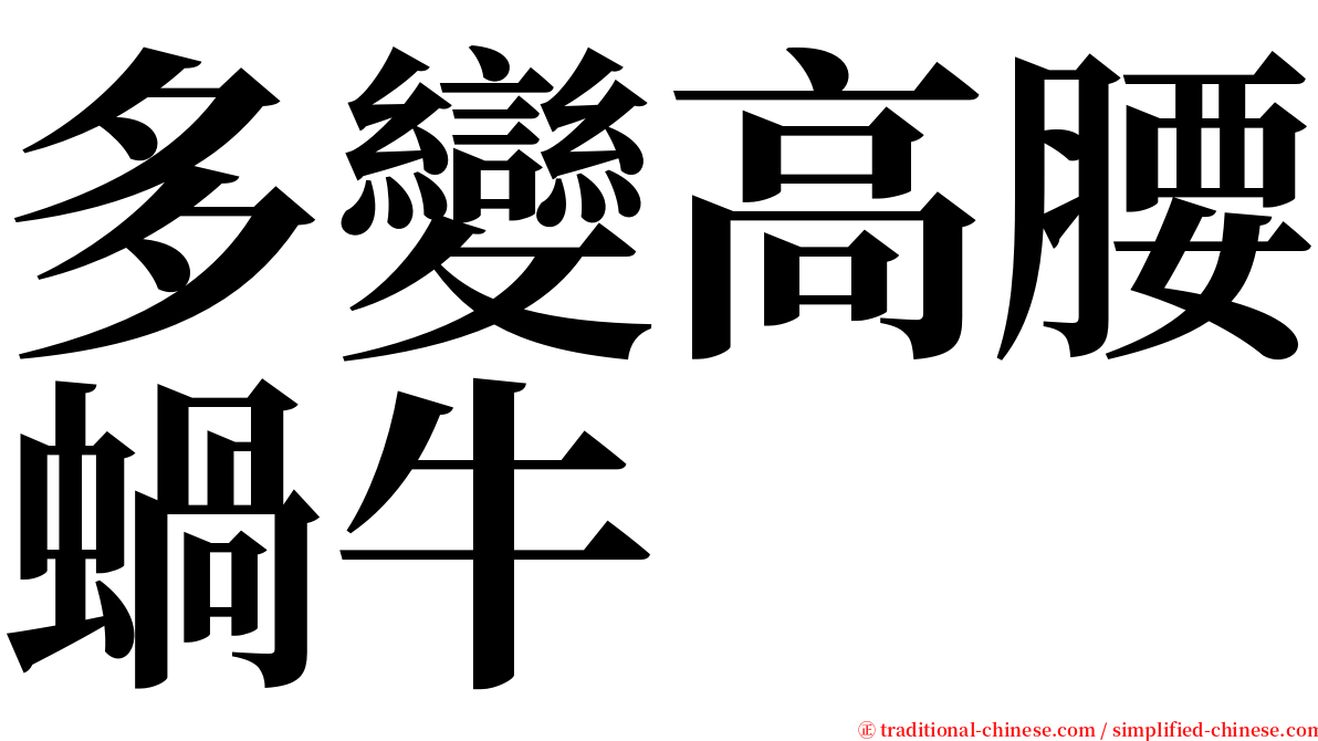 多變高腰蝸牛 serif font