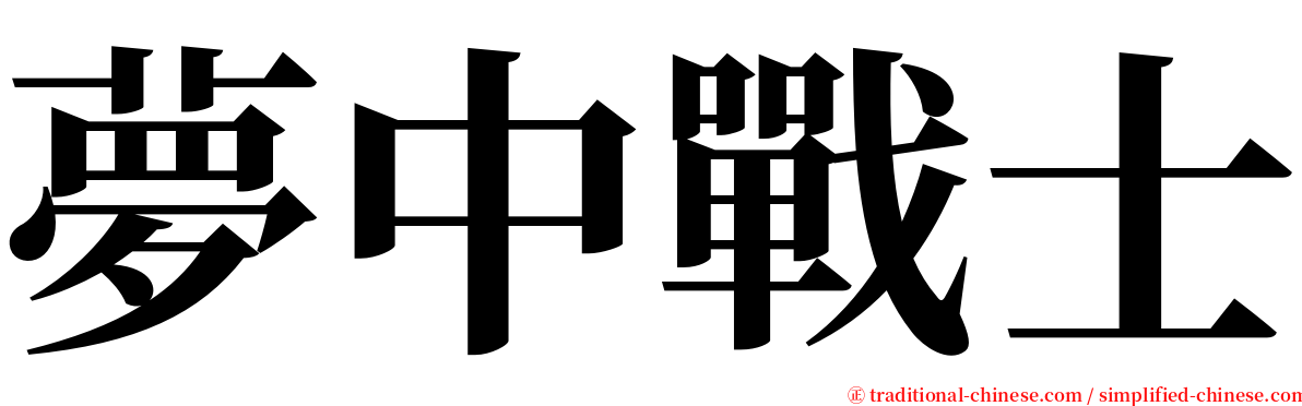 夢中戰士 serif font