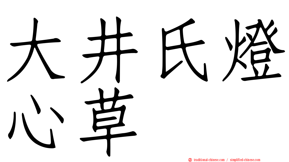 大井氏燈心草