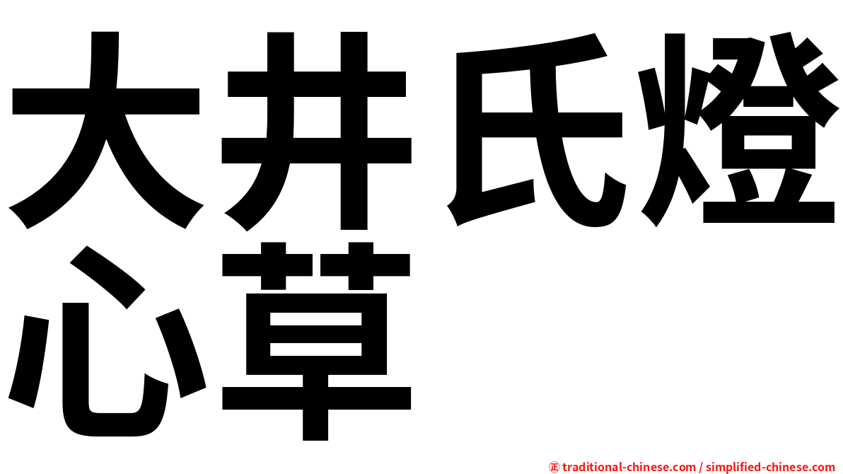 大井氏燈心草