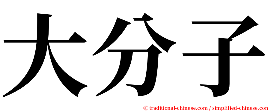 大分子 serif font