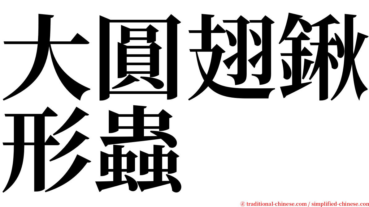 大圓翅鍬形蟲 serif font