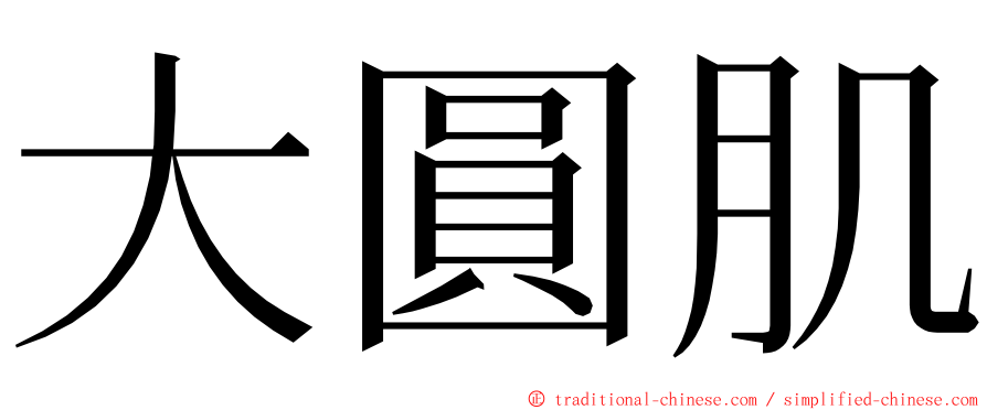 大圓肌 ming font