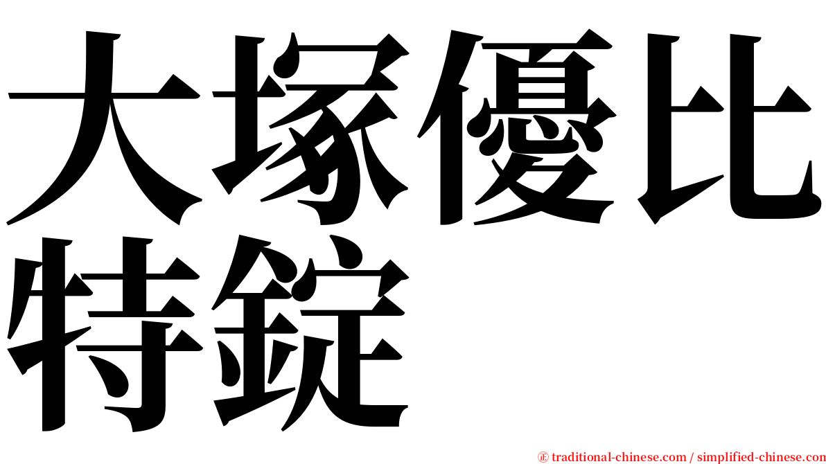 大塚優比特錠 serif font