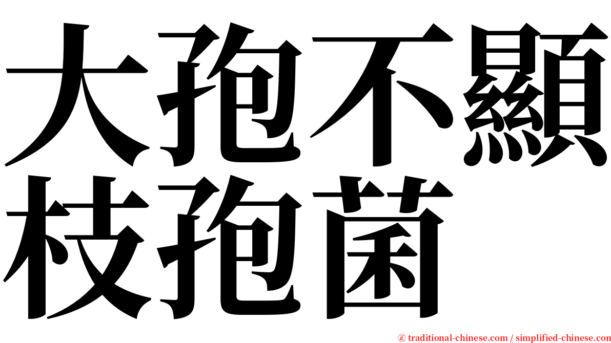 大孢不顯枝孢菌 serif font