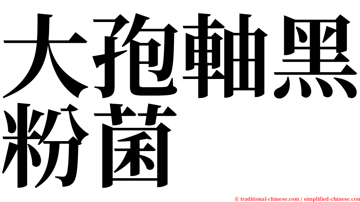 大孢軸黑粉菌 serif font