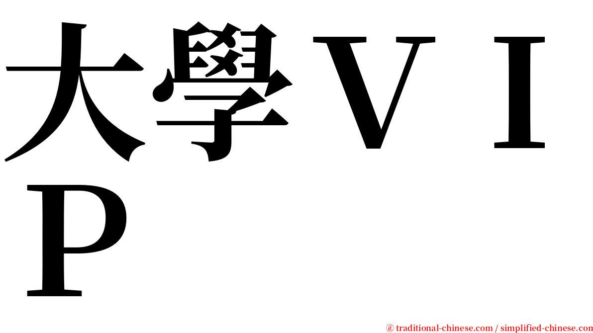 大學ＶＩＰ serif font