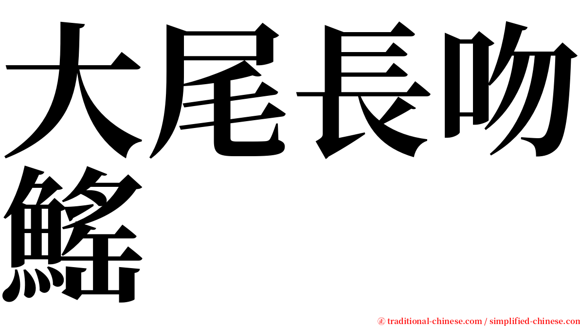 大尾長吻鰩 serif font