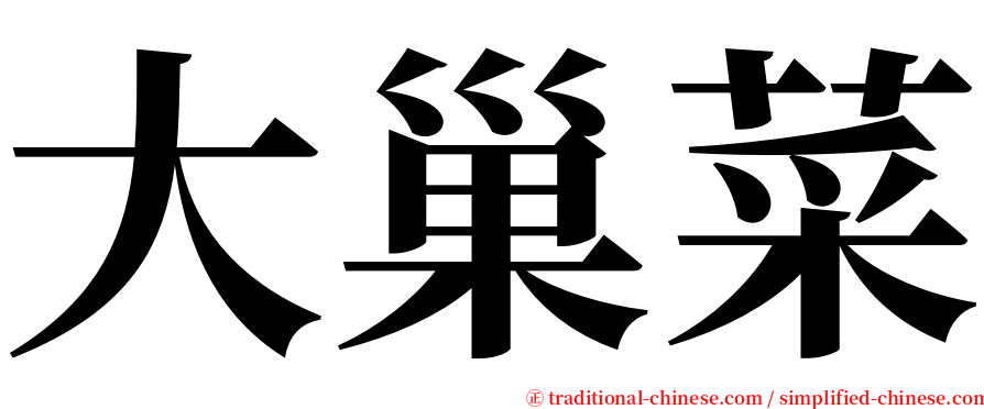大巢菜 serif font