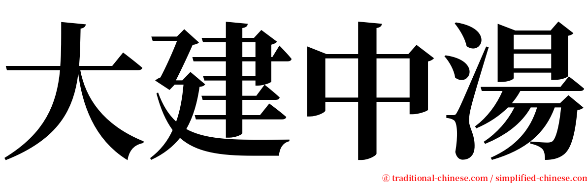 大建中湯 serif font