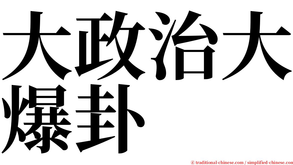 大政治大爆卦 serif font