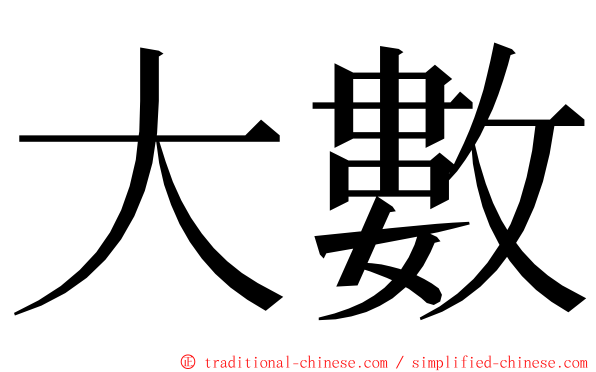 大數 ming font