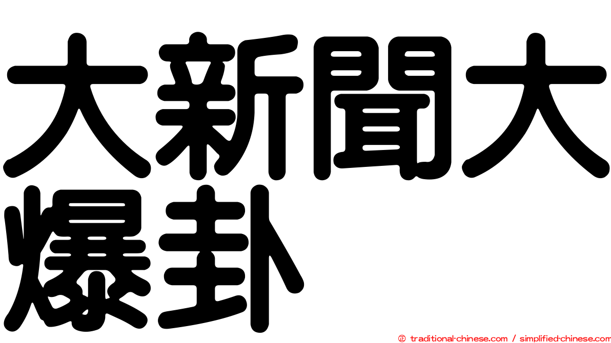 大新聞大爆卦