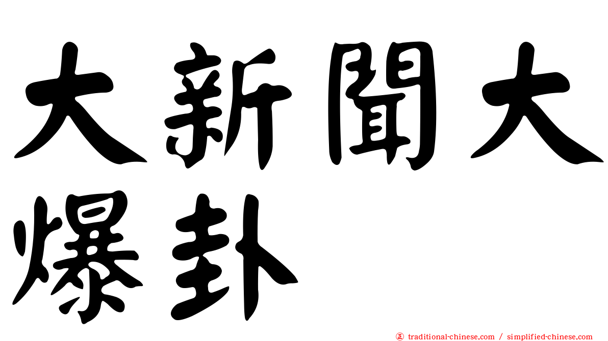 大新聞大爆卦