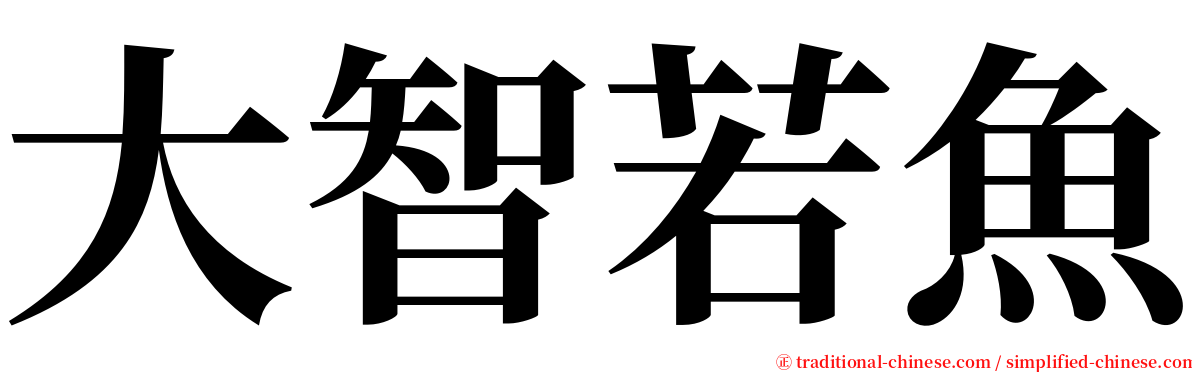 大智若魚 serif font