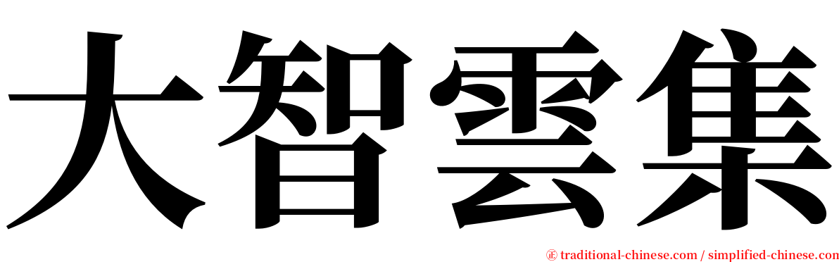 大智雲集 serif font