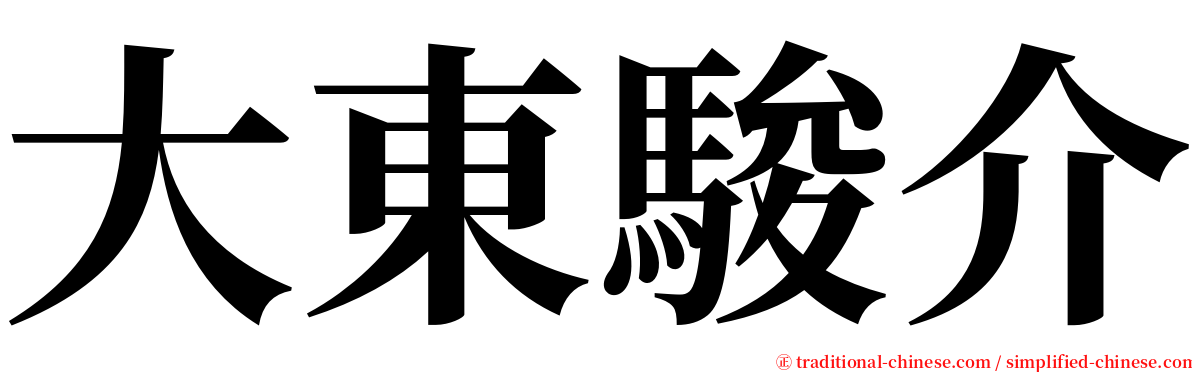 大東駿介 serif font