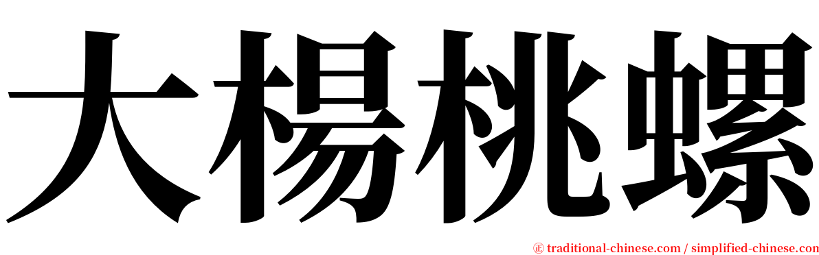 大楊桃螺 serif font