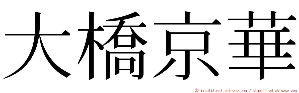 大橋京華 ming font