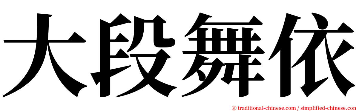 大段舞依 serif font