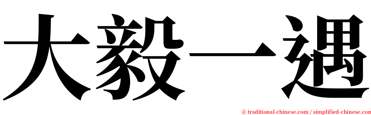 大毅一遇 serif font