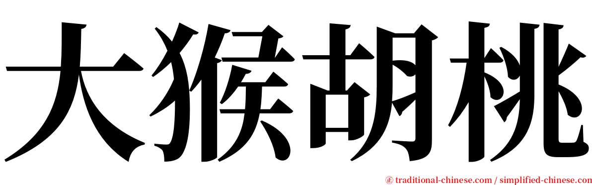 大猴胡桃 serif font