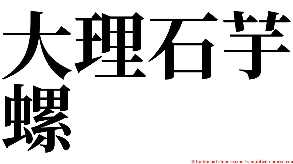 大理石芋螺 serif font