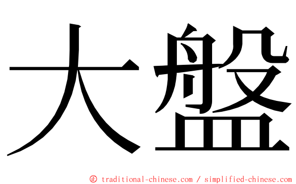 大盤 ming font