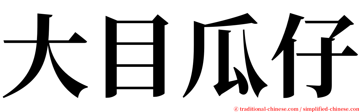 大目瓜仔 serif font