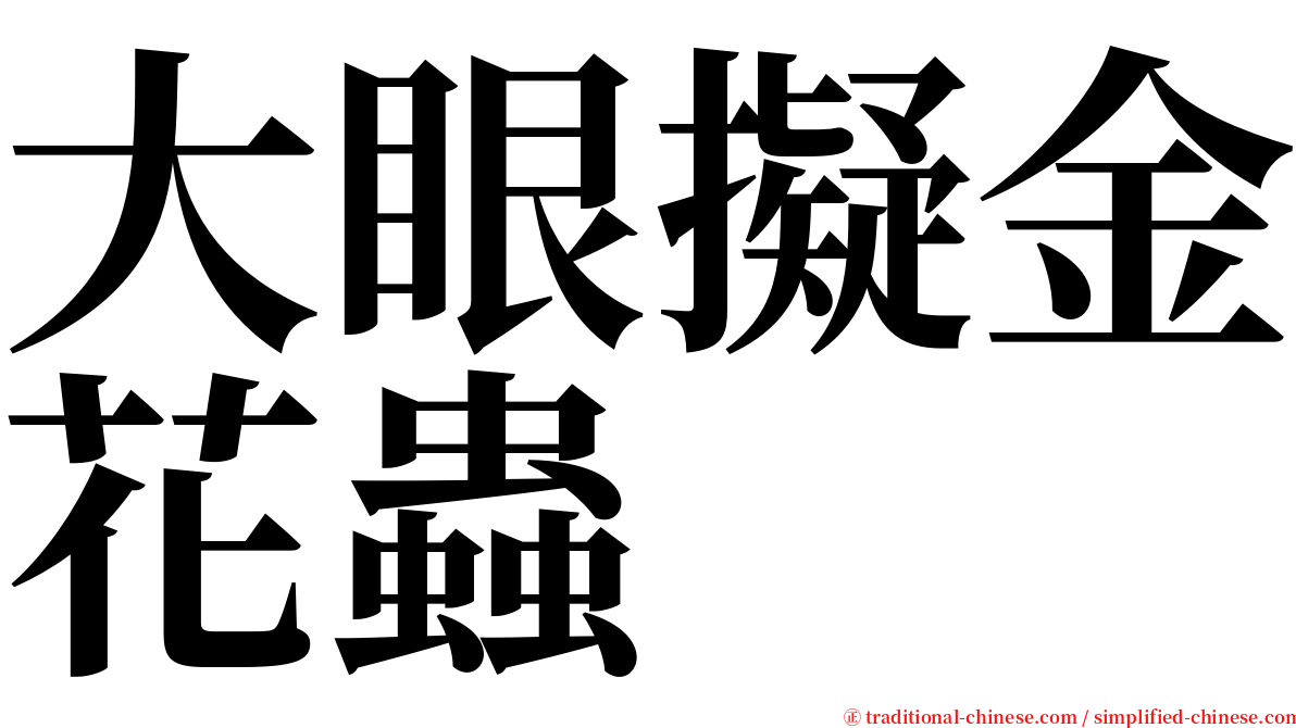 大眼擬金花蟲 serif font