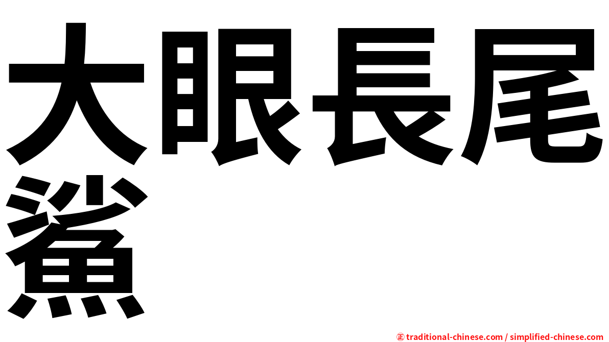 大眼長尾鯊