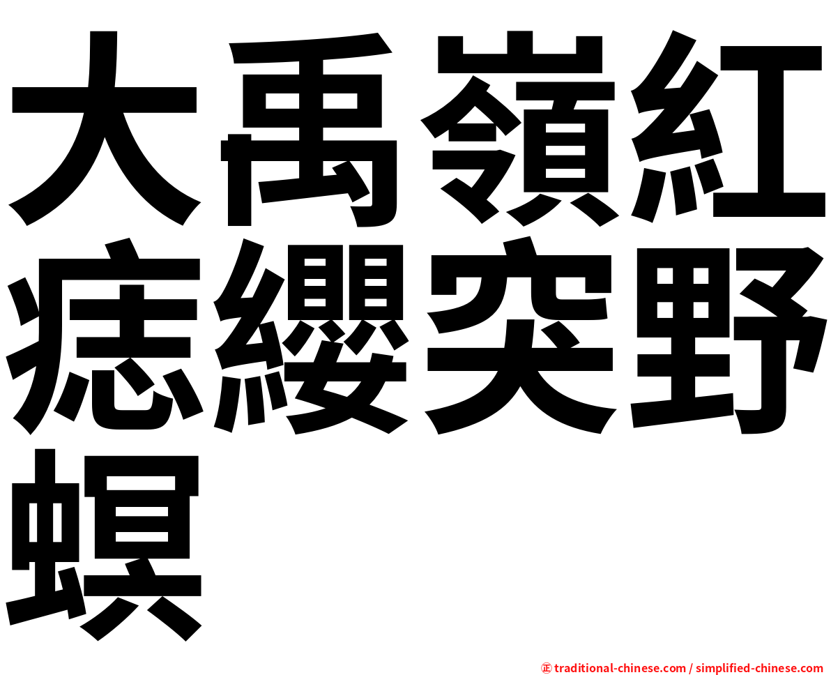 大禹嶺紅痣纓突野螟