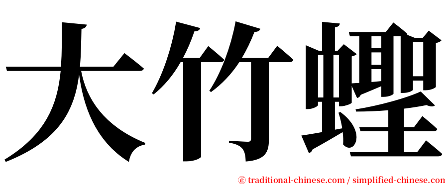 大竹蟶 serif font