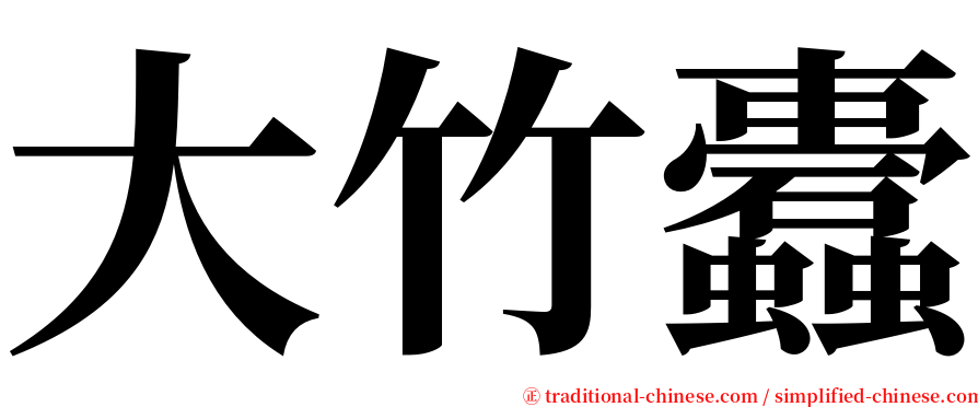 大竹蠹 serif font