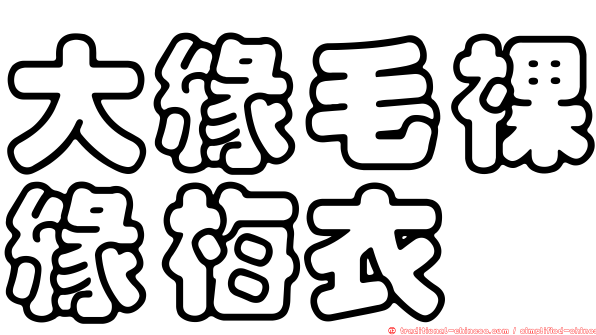 大緣毛裸緣梅衣